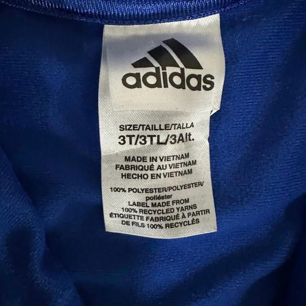 Adidas Sweater Zip up Kids 3T‎ 3L Blue